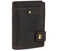 STILORD Milo Vintage Ledergeldbörse Herren/Portemonnaie mit Druckknopf/Brieftasche/Geldbörse Hochformat Antik Leder Farbe:mittel - braun