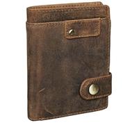 STILORD Milo Vintage Ledergeldbörse Herren/Portemonnaie mit Druckknopf/Brieftasche/Geldbörse Hochformat Antik Leder Farbe:mittel - braun