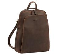 STILORD Ophelia 2-in-1 Rucksack-Tasche Echtleder - Crossbody Bag Handtasche Leder Rucksack Klein - Cityrucksack Daypack Umhängetasche Damen Tagesrucksack 10,9 Zoll Farbe:Zamora - braun