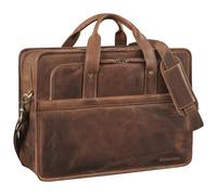 STILORD Paolo Geräumige Aktentasche Herren Leder Arbeitstasche 15,6 Zoll Laptoptasche für Männer Umhängetasche Groß Dokumententasche Große Lehrertasche echtes Rindsleder Farbe:mittel - braun