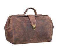 STILORD 'Percy' Arzttasche Leder Vintage Arztkoffer Doktortasche Business Handtasche Hausbesuch Echtleder, Farbe:mittel - braun
