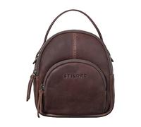 STILORD Polina Frauen Mini Daypack Leder XS City Backpack Tagesrucksack Klein Leder Stadtrucksack Kleine Handy Schultertasche Damen Casual Bag Farbe:Torres - braun
