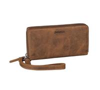 STILORD 'Poppy' 3-in-1 XL Leder Geldbörse Damen Groß mit Handyfach 12 Kartenfächer Doppelter Reißverschluss RFID-Schutz Clutch Echtleder Portemonnaie mit vielen Fächern, Farbe:Bergamo - braun