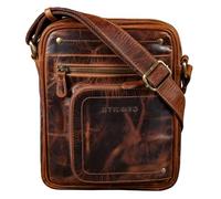 STILORD 'Randall' Vintage Ledertasche Umhängetasche Messenger Bag DIN A5 Tablettasche 9,7 Zoll für iPad Herrentasche Cross Body Bag Echtes Leder, Farbe:kara - cognac