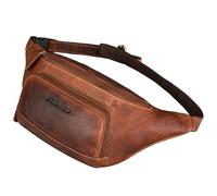 STILORD Raven Stylishe Männer Bauchtasche Damen Leder Gürteltasche Herren Groß - Echtleder Hüfttasche Crossbody Umhängetasche Frauen Brutstbeutel Festival & Shopping Farbe:Prestige - braun