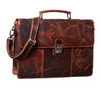 STILORD 'Ravenzia' Leder Aktentasche Herren Damen A4 Groß Klassisch Businesstasche Arbeitstasche mit Schloss Abnehmbarer Schultergurt Echtleder mit Trolleyhalterung, Farbe:milano - braun