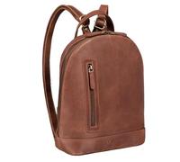STILORD Reed Moderner Leder-Rucksack Damen Echtleder klein - Daypack Cityrucksack Elegant für 10.1 Zoll Tablet Vintage Rucksacktasche wasserdicht, diebstahlsicher Farbe:schwarz