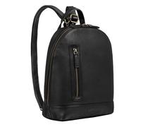 STILORD 'Reed' Moderner Leder-Rucksack Damen Echtleder klein - Daypack Cityrucksack Elegant für 10.1 Zoll Tablet Vintage Rucksacktasche wasserdicht, diebstahlsicher, Farbe:schwarz