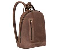 STILORD 'Reed' Moderner Leder-Rucksack Damen Echtleder klein - Daypack Cityrucksack Elegant für 10.1 Zoll Tablet Vintage Rucksacktasche wasserdicht, diebstahlsicher, Farbe:veleta - braun