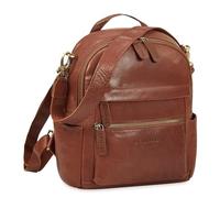 STILORD 'Regina' Leder Rucksack-Tasche 2-in-1 Damen - Rucksackhandtasche Kleine Damenhandtasche moderner Echtleder Damenrucksack - Taschen-Rucksack mit vielen Fächern, Farbe:maraska - dunkelbraun