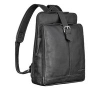 STILORD 'Rena' Rucksack Leder Vintage Groß Cityrucksack Herren und Damen Tagesrucksack Laptop Rucksack 13-14 Zoll Damenrucksack/Herrenrucksack Echtleder Unisex, Farbe:schwarz