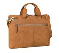 STILORD 'Ross' Vintage Laptoptasche 13,3 Zoll - 14 Zoll Leder Laptophülle Herren Schmal Dokumententasche Damen Echtleder für Notebook Arbeit Business Reise, Farbe:tan - dunkelbraun