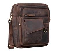STILORD 'Ryan' Crossbody Tasche Herren Leder Kleine Herrentasche zum Umhängen Vintage Ledertasche 9,7 Zoll iPad Tasche Messenger Bag Umhängetasche Echtleder, Farbe:zamora - braun