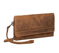 STILORD 'Sabrina' 4-in-1 Leder Geldbörse mit Handyfach Damen Groß echt Leder Clutch Multifunktionale Umhängetasche Portemonnaie mit Handytasche 7 Zoll RFID/NFC Schutz, Farbe:bergamo - braun