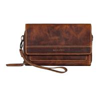 STILORD "Sabrina 4-in-1 XL Geldbörse Damen Leder zum Umhängen | Multifunktionales Echtleder Portemonnaie mit Handyfach Clutch Umhängetasche mit Doppelter Reißverschluss Farbe:Salerno - braun
