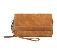 STILORD "Sabrina 4-in-1 XL Geldbörse Damen Leder zum Umhängen | Multifunktionales Echtleder Portemonnaie mit Handyfach Clutch Umhängetasche mit Doppelter Reißverschluss Farbe:Perugia-braun