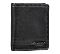 STILORD 'Sander' Mini Geldbörse Herren Leder Portemonnaie RFID Schutz Kleine Brieftasche mit Münzfach Vintage Geldbeutel Slim aus echtem Leder, Farbe:schwarz