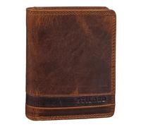 STILORD Sander Mini Geldbörse Herren Leder Portemonnaie RFID Schutz Kleine Brieftasche mit Münzfach Vintage Geldbeutel Slim aus echtem Leder Farbe:Kara - Cognac