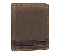 STILORD Sander Mini Geldbörse Herren Leder Portemonnaie RFID Schutz Kleine Brieftasche mit Münzfach Vintage Geldbeutel Slim aus echtem Leder Farbe:mittel - braun