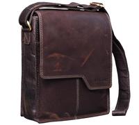 STILORD Sheffield Umhängetasche Herren Leder für 13,3 Zoll MacBooks mittelgroße Schultertasche Herrentasche Vintage Messenger Bag aus Echtleder Farbe:Cognac - Dunkelbraun