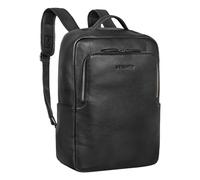 STILORD Sören Business Rucksack Leder mit Laptop-Fach 15-16 Zoll Vintage Lederrucksack groß Business Rucksack Herren und Damen Tagesrucksack Echtleder Farbe:schwarz
