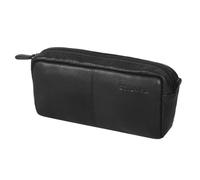 STILORD 'Spencer' Leder Federmappe Vintage mit Reißverschluss Kosmetiktasche Organizer Stiftemappe Schlamperrolle Schlampermäppchen Etui Echtes Leder, Farbe:schwarz