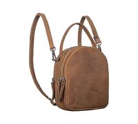 STILORD Stacy Rucksack Handtasche Damen Klein Mini Daypack Lederrucksack Vintage Backpack aus Leder für City Ausgehen Shopping Frauen Tagesrucksack Echtleder Farbe:tarragona - braun