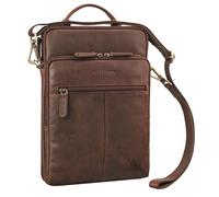 STILORD "Stellan Schmale Laptop-Tasche Leder 13,3-14 Zoll Herren und Damen zum Umhängen - ideal als Notebook-Tasche Echtleder Laptop Bag und Vintage Leder-Tasche Farbe:schwarz