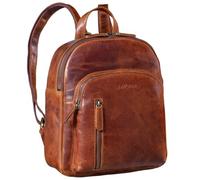 STILORD Summer Daypack Frauen Leder Rucksack Kleiner Tagesrucksack Cityrucksack Vintage Stadtrucksack Rucksäcke Damen Echtleder Farbe:Kara - Cognac