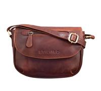 STILORD 'Tamara' Kleine Handtasche Damen Leder Braun Umhängetasche Vintage für Frauen zum Ausgehen Abendtasche Partytasche Elegante Echtleder Tasche, Farbe:porto - cognac
