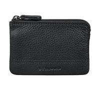 STILORD 'Tarlo' Schlüsseltasche Leder Schlüsseletui Tasche RFID Schlüsselmäppchen Münzbörse Minibörse mit Schlüsselring Vintage Echtleder, Farbe:schwarz