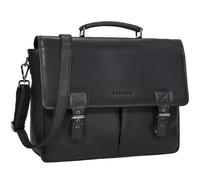 STILORD "Toledo Vintage Aktentasche Herren Leder Schwarz Arbeitstasche Große Businesstasche Lehrertasche Echtleder Bürotasche Männer Ledertasche mit Laptopfach 15.6 Zoll