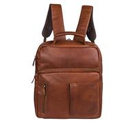 STILORD Toni Vintage Leder Rucksack groß für Frauen Männer moderner Daypack für DIN A4 Ordner 13.3 Zoll Laptop Rucksackhandtasche für Schule Uni Arbeit Farbe:Cognac - braun