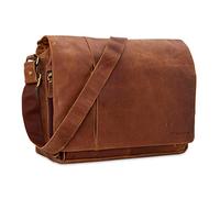 STILORD Vintage Umhängetasche Leder groß für Herren Damen 15.6 Zoll Laptoptasche Unitasche Bürotasche moderne Aktentasche aus echtem Büffelleder