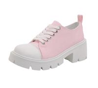 Stilvolle Freizeitschuhe mit dickem Plateauabsatz - Schnürschuhe für jeden Tag, die den ganzen Tag über bequem sind