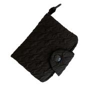 Stilvolle, geprägte Münzetui, geeignet für moderne Männer und Frauen, die ihre täglichen Outfits aufwerten möchten, Schwarz