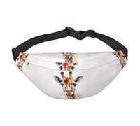 Stilvolle Gürteltasche mit Tier-Aquarell-Giraffen-Motiv, für Herren und Damen, modische Hüfttasche überall, Umhängetasche, Hüfttasche mit verstellbarem Riemen, wasserdichte Brusttasche für Reisen,
