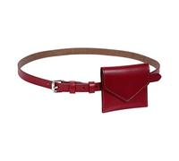 Stilvolle kleine Hüfttaschen in koreanischer Mode, Geldbörse für Studenten und professionelle Frauen mit PU-Leder-Gürteltaschen, Party-Ready-Gürteltasche, rot, Mass Beauty