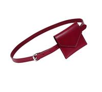 Stilvolle kleine Hüfttaschen in koreanischer Mode, Geldbörse für Studenten und professionelle Frauen mit PU-Leder-Gürteltasche, Gürteltasche, rot, Einheitsgröße