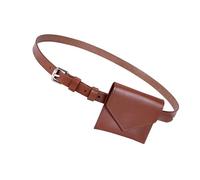 Stilvolle kleine Hüfttaschen in koreanischer Mode, Geldbörse für Studenten und professionelle Frauen mit PU-Leder-Gürteltaschen, Party-Ready-Gürteltasche, braun, Mass Beauty