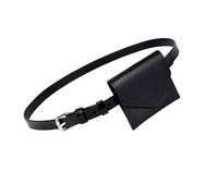 Stilvolle kleine Hüfttaschen in koreanischer Mode, Geldbörse für Studenten und professionelle Frauen mit PU-Leder-Gürteltaschen, Party-Ready-Gürteltasche, Schwarz , Mass Beauty