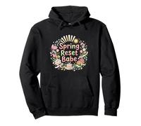 Stilvolle Lifestyle-Kunst im Frühling mit floralem Reset Pullover Hoodie