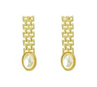 Stilvolle Perlen Ohrringe Auffällige Legierungstextur Bequeme Perlen Für Tägliche Verschleiß Und Partys Modeohrringe