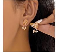 Stilvolle Perlenohrringe mit herzförmigem Anhänger und Strasssteinen für Damen, koreanische Mode-Legierung (ER20Y0387)