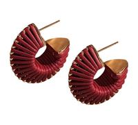 Stilvolle Styles Ohrstecker Für Damen Bequemes Kunstleder C Förmig Mit Gewinde Geometrisch Bequemes Leder