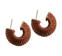 Stilvolle Styles Ohrstecker Für Damen Bequemes Kunstleder C Förmig Mit Gewinde Geometrisch Bequemes Leder