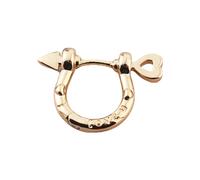 Stilvolle U-Creolen mit Buchstaben-Design, robustes-Goldfarben