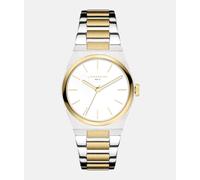 Stilvolle Uhr mit Edelstahlarmband gold|silber