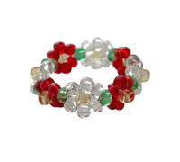 Stilvolle, verstellbare Perlenringe, elastische Designs, Blumenschmuck für Komfort und Vielseitigkeit täglichen Gebrauch Stilvoll