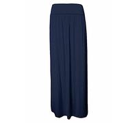 Stilvoller, bequemer, Langer Faltrock, Langer Maxirock mit hoher Taille, plissierter, Langer Maxirock (Navy UK 24 26)